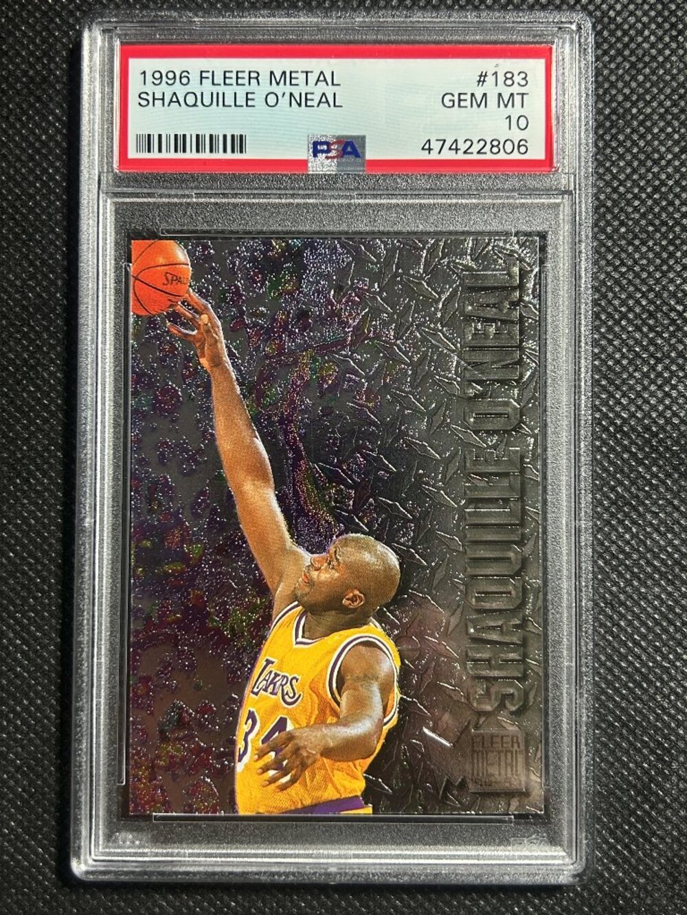 1996 Fleer Metal Shaquille O'Neal #183 Shaq PSA 10 Gem Mint HOF LA Lakers